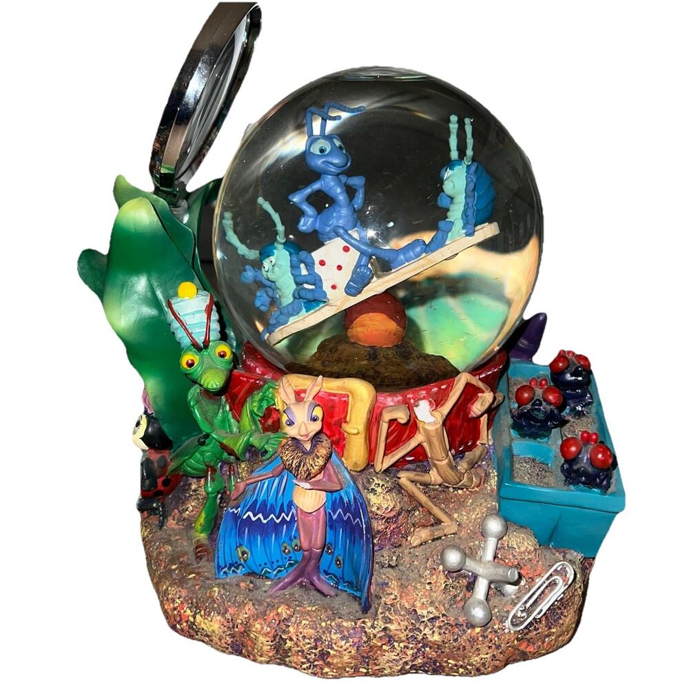 Disney Pixar A Bugs Life Snow Globe Waterglobe Retired Rare *FLAWED*